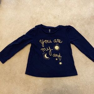 Gap navy long sleeve girls shirt sz 4T